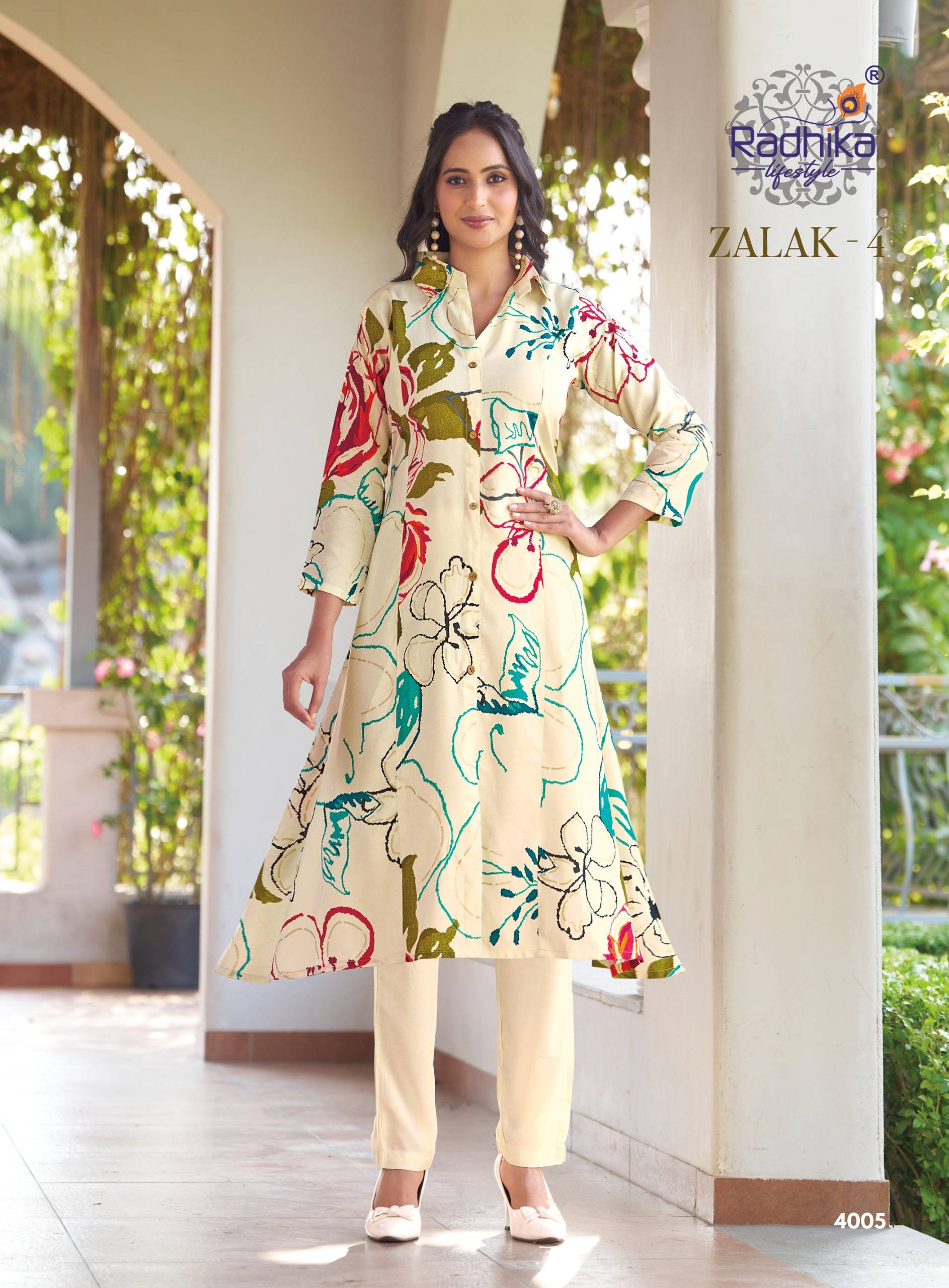 ZALAK VOL-4 By RADHIKA LIFE STYLE  4001 To 4008 Series Beautiful Festive Suits Colorful Stylish Fancy REYON co-ord sets At Wholesale Price
